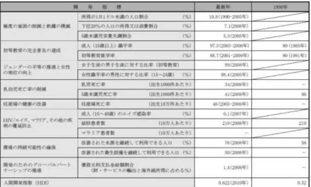図表  2  主要開発指数（2010 年）
