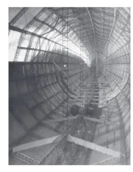 Fig. 5  Part of the Zeppelin airship frame (left) and 