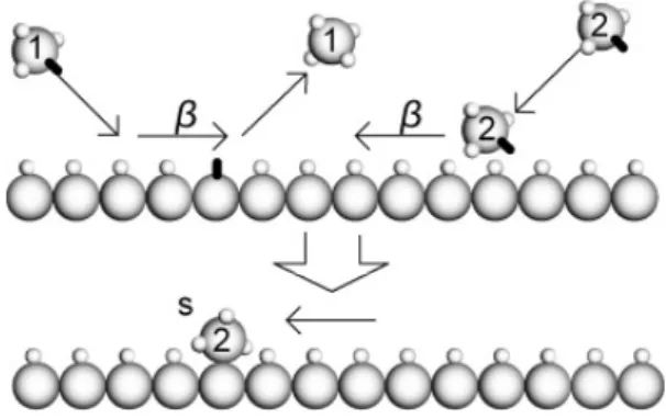 Figure 10  The two-step sticking process of SiH 3  radicals, which explains 