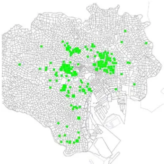 表 18 東京 23 区の同一建物内件数 （ 3 件以上） 東京23区 3件以上計 3件以上率 建物数 01.千代田区 2 22.2% 9 02.中央区 1 7.7% 13 03.港区 16 23.9% 67 04.新宿区 82 27.4% 299 05.文京区 6 16.2% 37 06.台東区 47 27.5% 171 07.墨田区 36 25.7% 140 08.江東区 4 36.4% 11 09.品川区 7 14.6% 48 10.目黒区 0 0.0% 20 11.大田区 5 4.6% 108 12