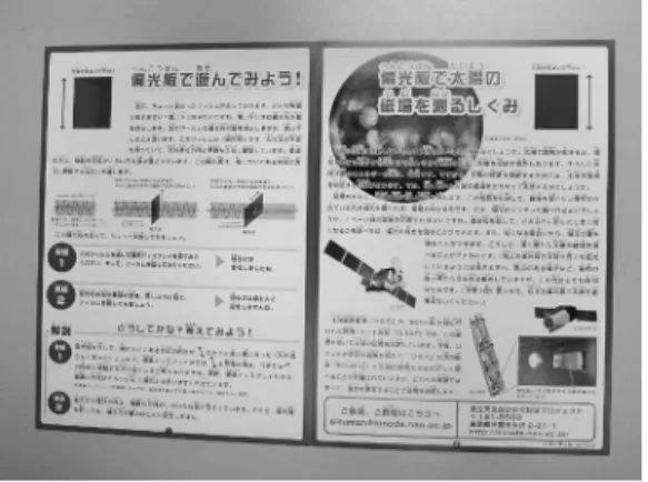 図 3  偏光板付きリーフレット．