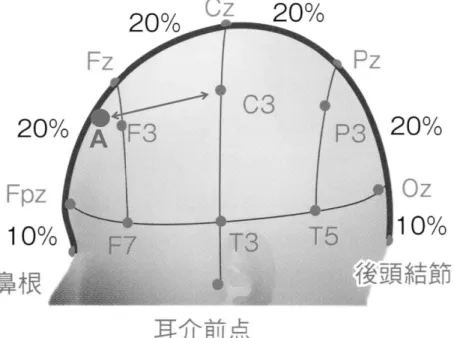 図 2  前頭前野背外側部（DLPFC）の位置  図 3   PASAT の 2 秒と 1 秒条件における酸化型ヘモグロビンの濃度変化の代表例  変化量を加算平均して得られた Oxy-Hb 変化量から，同 様の方法で算出したコントロール課題遂行時の Oxy-Hb 変化量を差し引き，各チャンネルごとに平均 Oxy-Hb 変 化量を算出した．    データの解析には Statcel 3（エクセル統計アドインソ フト）を使用し，PASAT の 2 秒条件と 1 秒条件のそれ ぞれの正答率を比較した．また，ベースラ