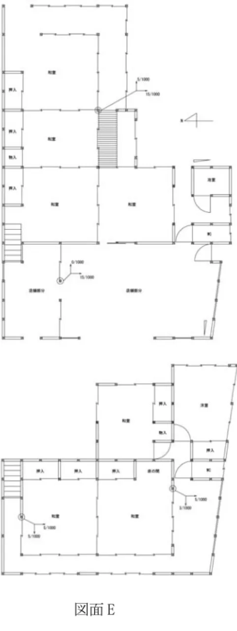 図 5.4.2-3 調査建物の平面図（順不同） 