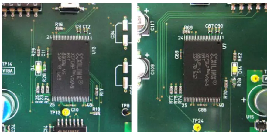 図 8  コンフィグレーションスイッチ SW2(左)と SW7(右) 