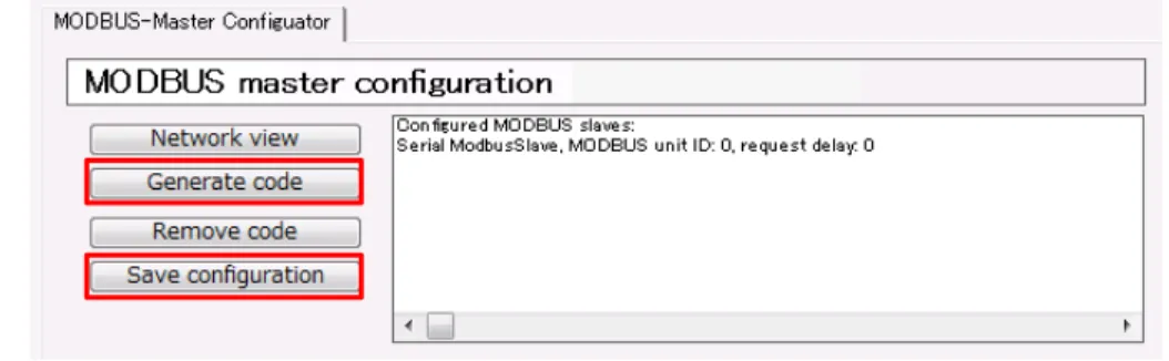 図 23：MODBUS master configuration 