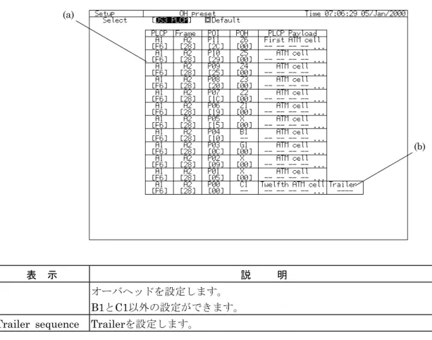 表  示 説     明