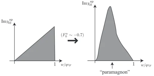 Fig. 2.2. The imaginary part of the spin susceptibility χ sp 0 .