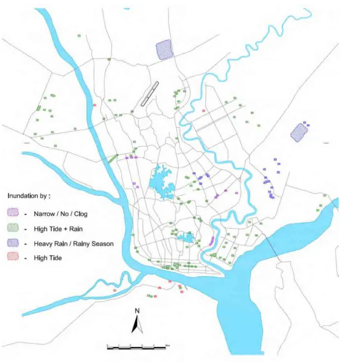 図 S.5  ヤンゴン市周辺における浸水発生状況  運営維持管理 