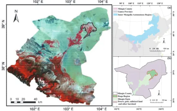 Fig. 2 (a) The location of the study area (the Huqu region) within China, (b) Locations of the 94  soil samples analyzed in the present study