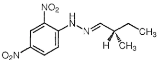 Fig. 2.3.  Structure of 2,4-dinitrophenylhydrazone of (S)-2-methyl-1-butanal  (4). 