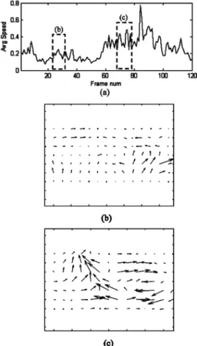 Fig.  8      An  example  of  the  quantitative  analysis  of  peristaltic  activity.  (a)  Average  speed  of  current  velocity  vectors  of  digested  materials