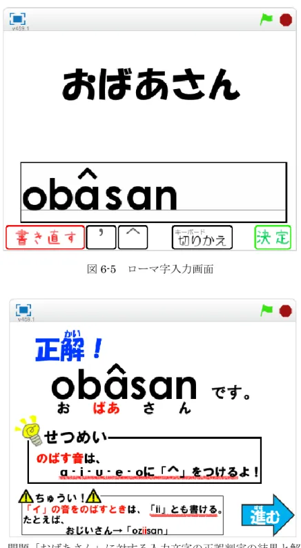 図 6-5  ローマ字入力画面 