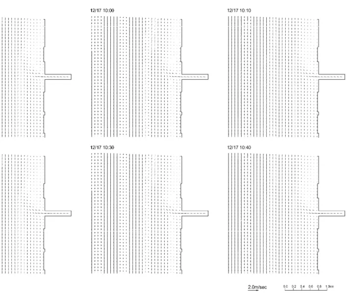 図 5.4-9(2)  赤川河口付近の流速ベクトル分布 