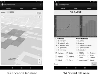Fig. 1: Screenshots of Android application