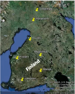 Fig. 1 Location of meteorological stations. 