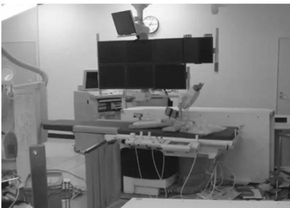 Fig. 3 Cardiac catheterization room after the Sendai Quake 