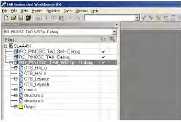 図  12 IAR  プロジェクトのエクスプローラ表示 