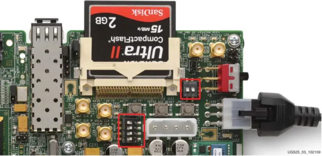 図  1-14 : System ACE BPI  コ ン フ ィ ギ ュ レーシ ョ ン モー ド のス イ ッ チ設定