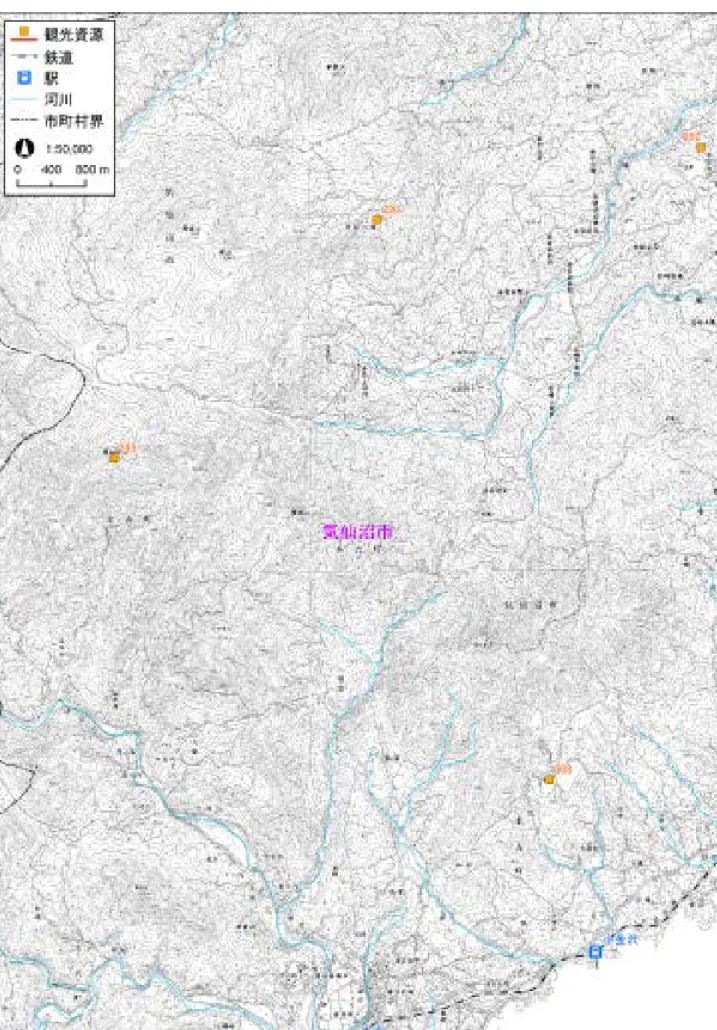 図 2-1-151(3)  気 仙 沼 市 に お け る 主 な 観 光 資 源 の 分 布  