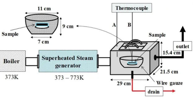 Fig. 2-1 Schematic diagram of superheated steam device. 