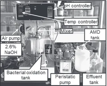Fig. 3  Jar fermenter for the AMD treatment experiments using  iron-oxidizing bacteria.