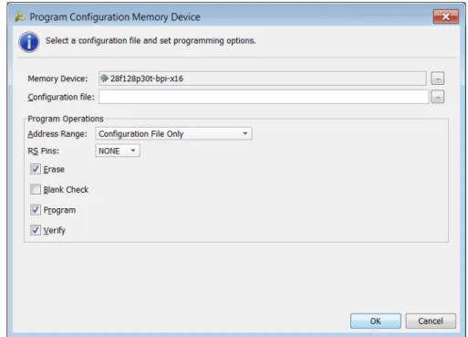 図 2-8 : [Program Configuration Memory Device] ダ イ ア ログ ボ ッ ク ス