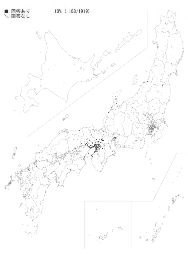 図 2  「セブイレ」 （セブンイレブン）の全国地図 