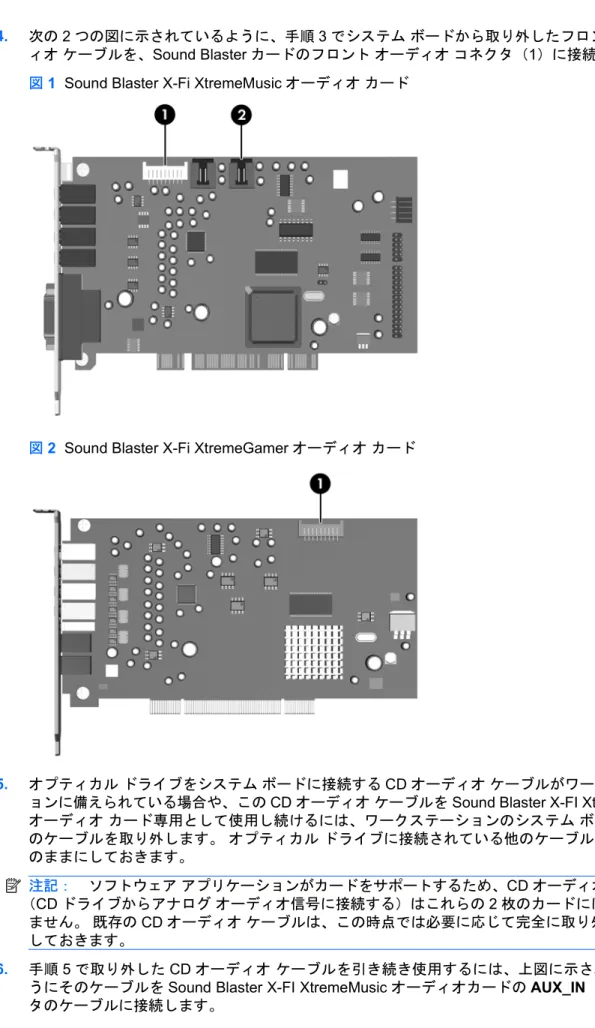 図  1   Sound Blaster X-Fi XtremeMusic オーディオ カード