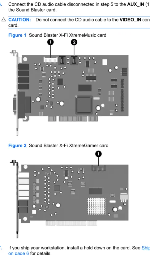 Figure 1   Sound Blaster X-Fi XtremeMusic card