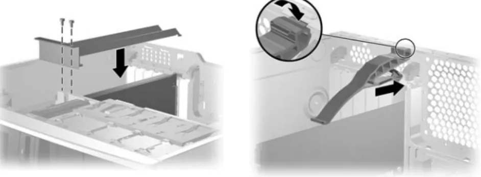 Figure 5   Installing the card support bracket (1 of 2)