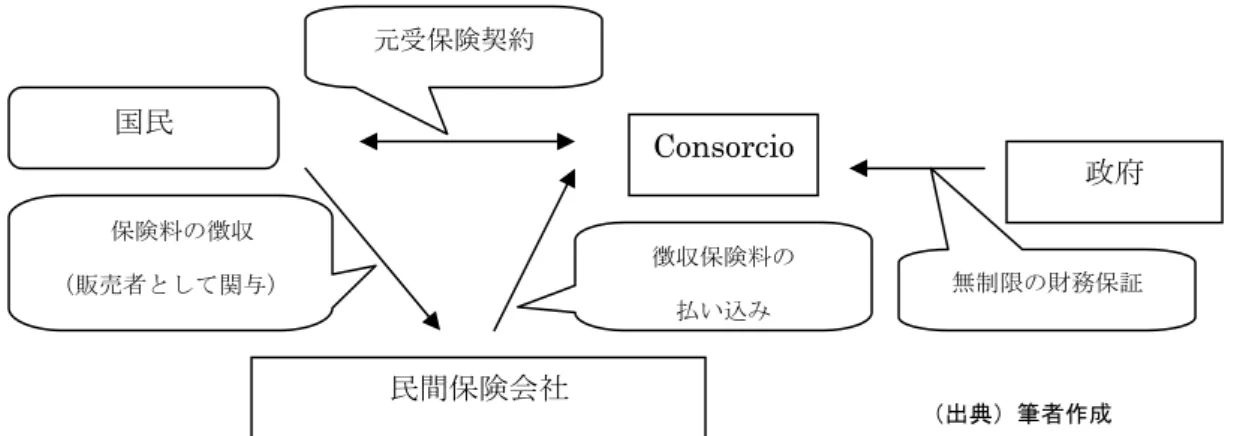図表 4：スペインの自然災害保険の形態 