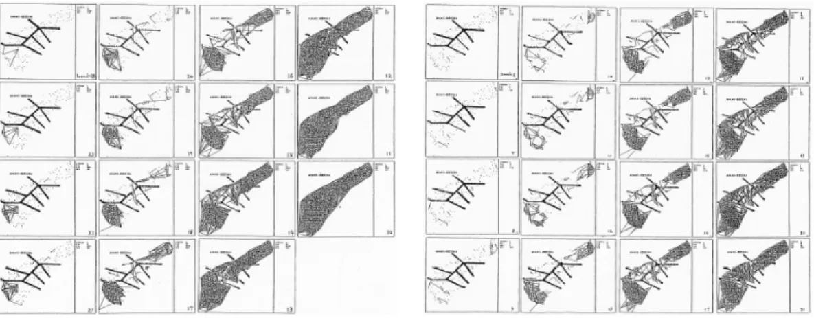 Figure 10. Dialect division by NT-3                 Figure 11. Dialect division by NT-3  superposed on a network of NT-1(r)n            superposed on a network of NT-1(r)d