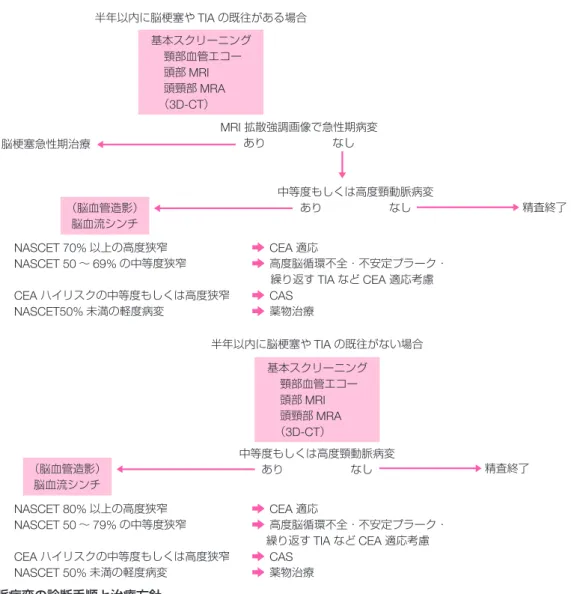 図 5 頸動脈病変の診断手順と治療方針