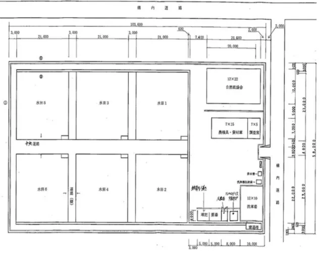 図 3  施 設 内 ほ 場 配 置 図        