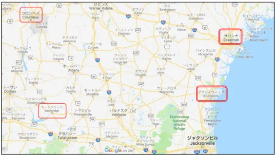 図 2.2  GPA 管理港湾  （出典：Google Map より作成）