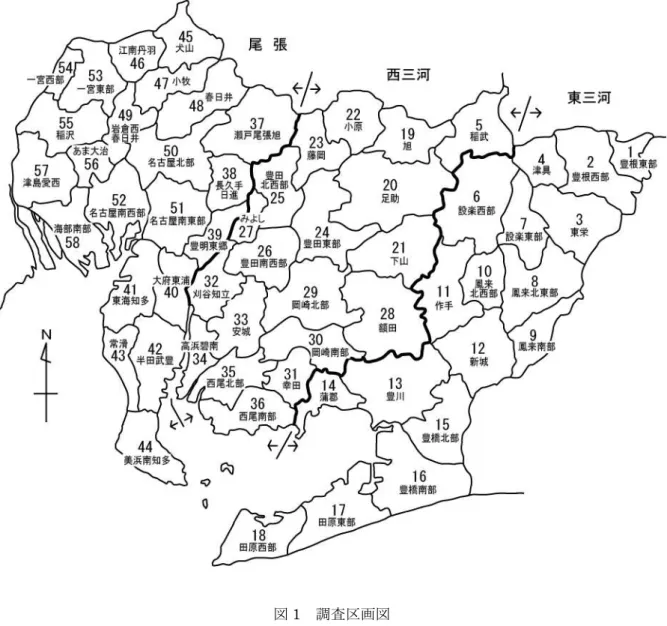 図 1  調査区画図 