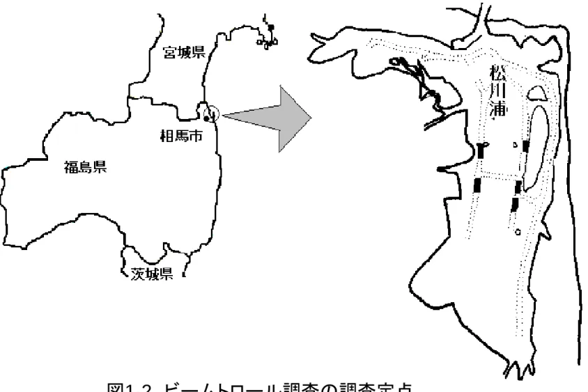 図 1-2 ．ビームトロール調査の調査定点