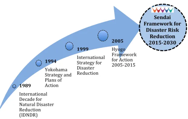 Figure 1. Twenty-six years of international commitments to Disaster Risk Reduction.  