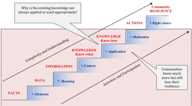 Figure 2. Knowledge ladder through community resilience.  