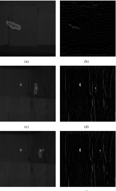 Figure 2.5: Foreground segments extracted from half-size image on the left and Sobel k =5