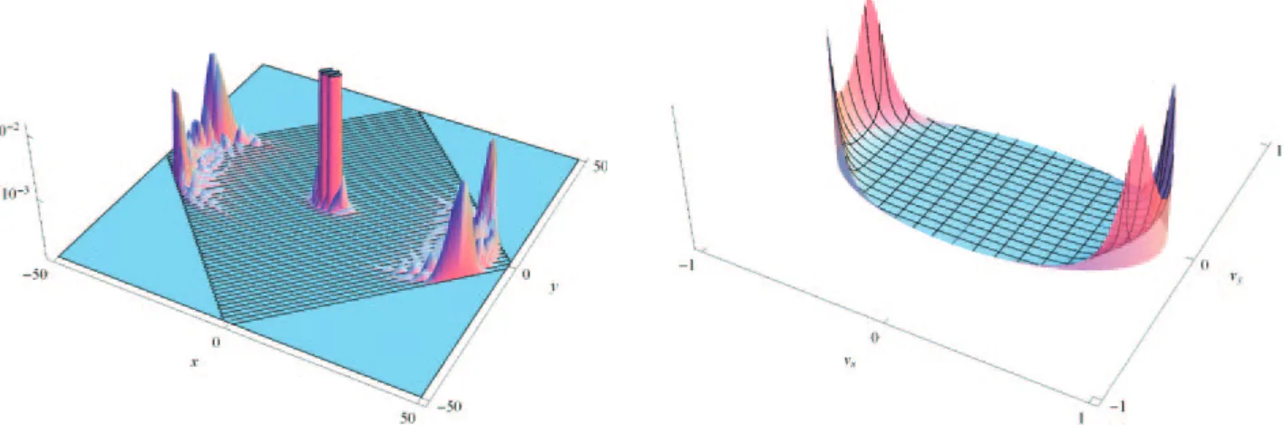 Fig. 4. 2D quantum walk with the initial coin state j 2 i. The coin parameter was chosen as p ¼ 0:8
