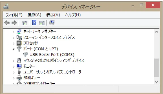 図  5-3 COM ポートの調べ方 
