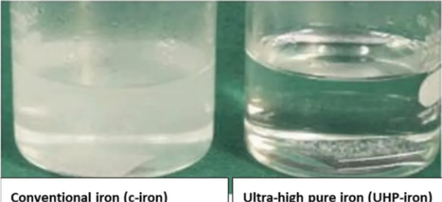 Figure 3: Corrosion experiment in copper Sulphate solution (pH 5, after 5 h). 