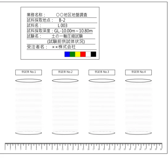 図  9-1  デジタル試料供試体写真の撮影例 