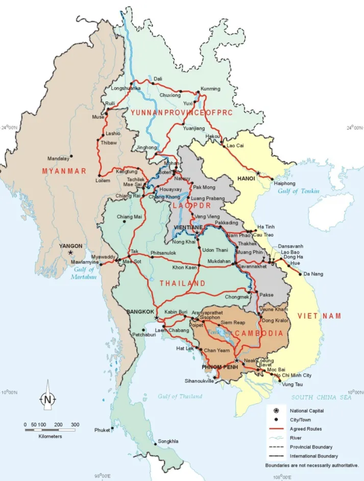 図  技術的細則１別紙  運送経路及び出入国指定箇所 