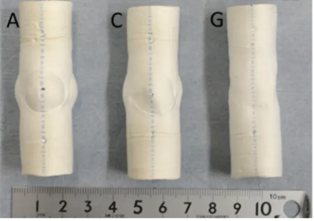 Fig. 3.2   本章で用いる 3 種の ePTFE 弁
