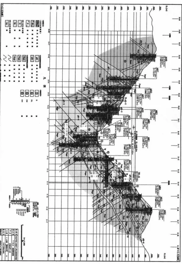 図 7　「平成 27 年度設楽ダム周辺地質解析業務報告書　【図面集・写真集編】図 Y+0.5」、