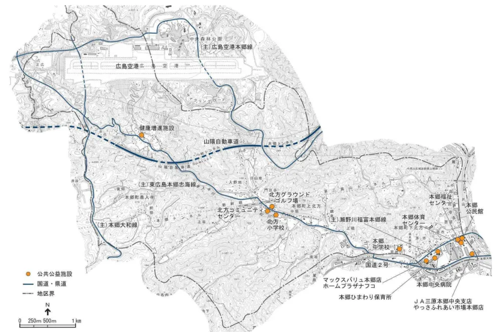 図   地 道路 交通 主要公共公益施設 