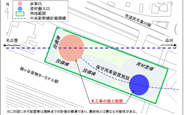 図 2-3  工事位置（断面図） 