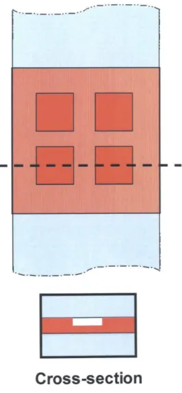Fig. 2.3 重ね合わせ焼成した試料の切断部分